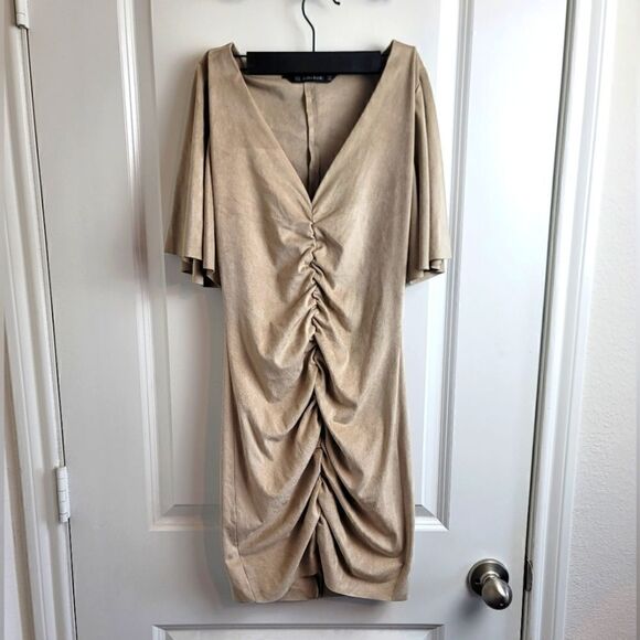 ZARA BASIC Faux Suede Dress - Picture 1 of 7